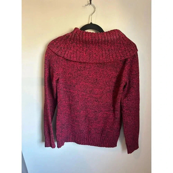 Ralph Lauren Pink and Black Speckled Cowl Neck Sweater, Size M - Picture 3 of 4